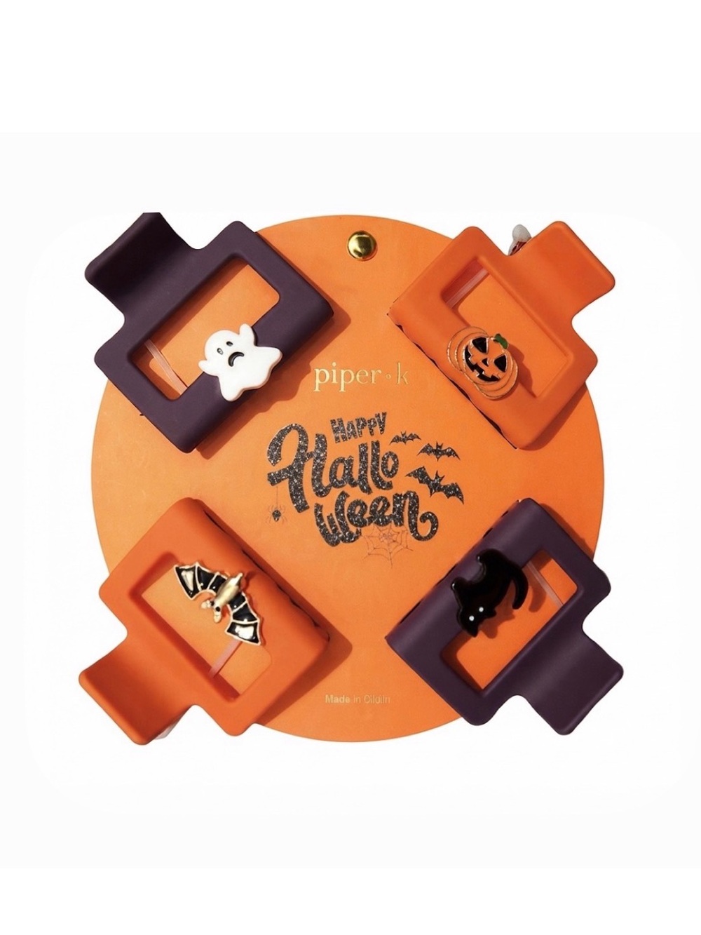 NWT 👻🦇🎃🐈‍⬛ Piper K Gorgeous Halloween Hair Claw Clips Set of 4
